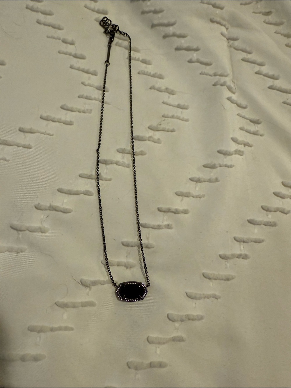 Kendra Scott Black Oval Pendant Necklace